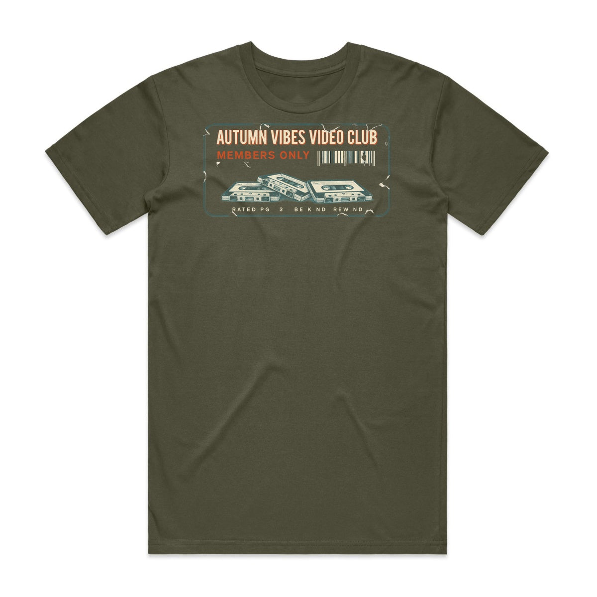 Autumn Vibes Video Club T-Shirt - Goblin Green