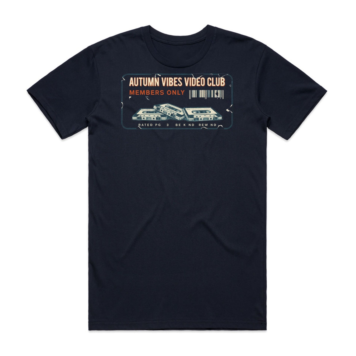 Autumn Vibes Video Club T-Shirt - Midnight Haunt