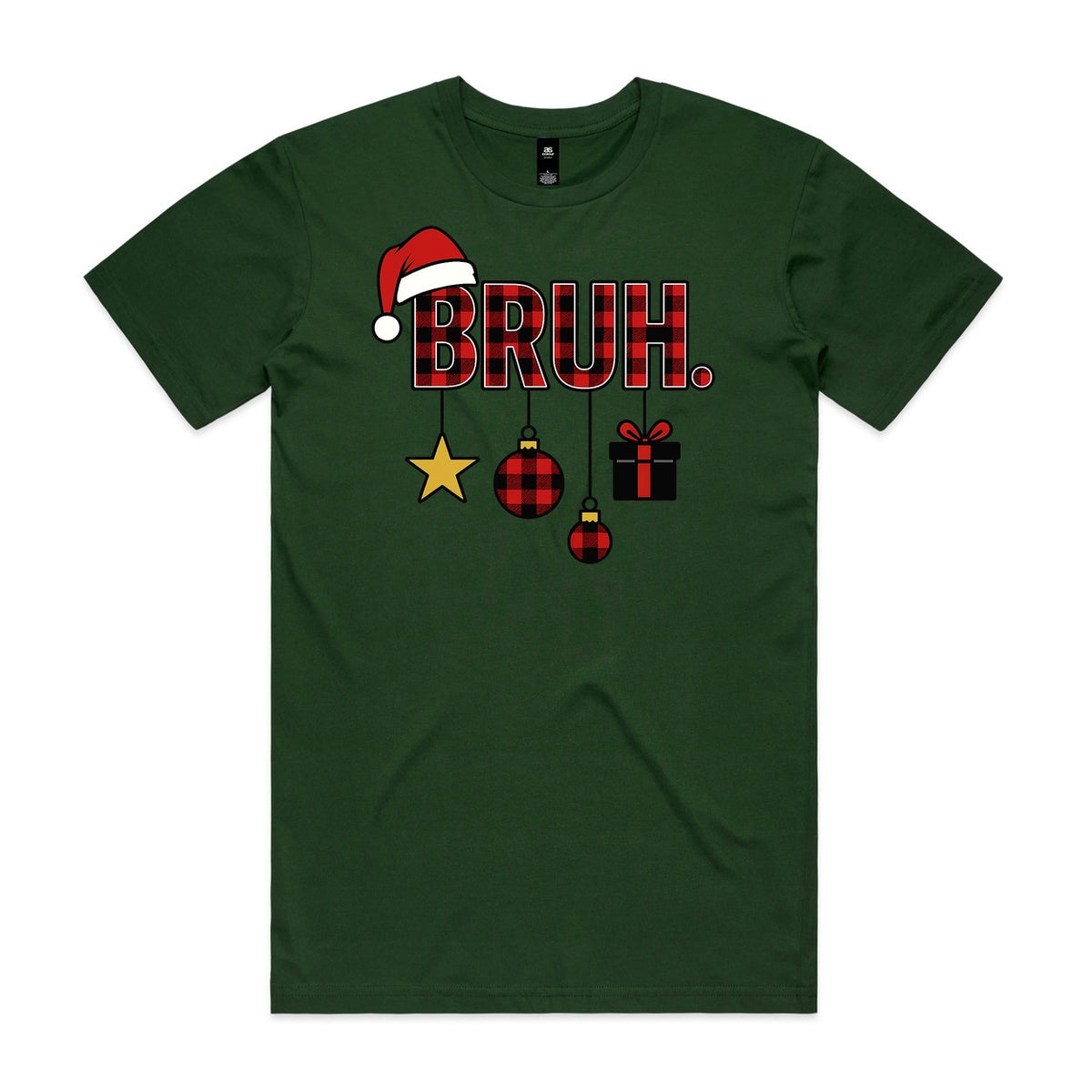 BRUH Plaid Christmas T-Shirt