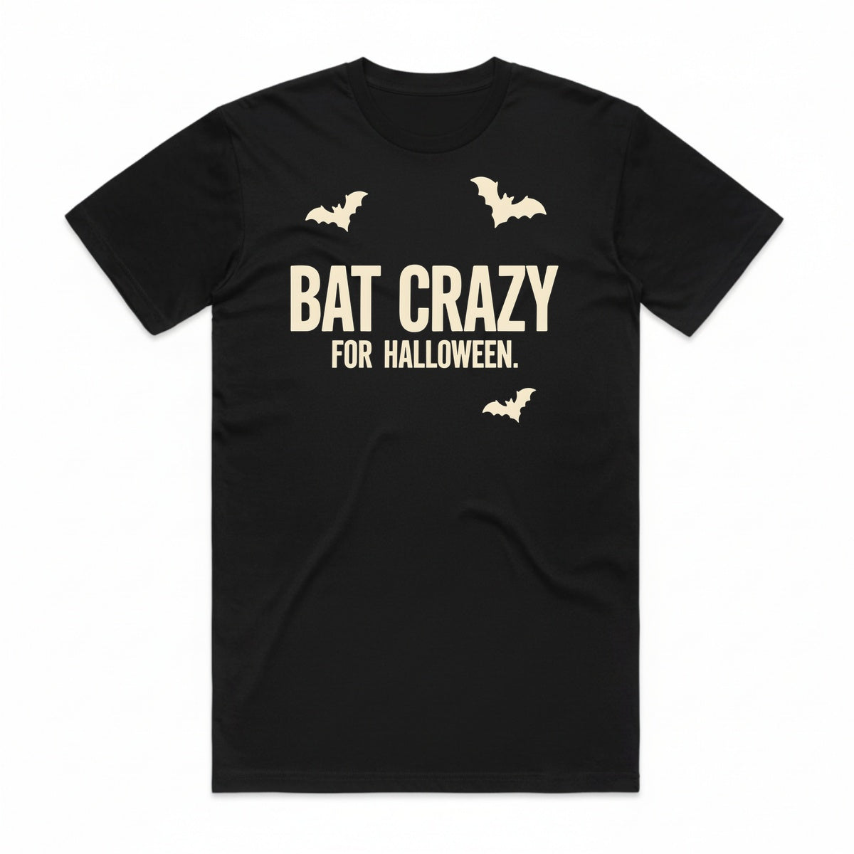 Bat Crazy For Halloween T-Shirt - Black Cat