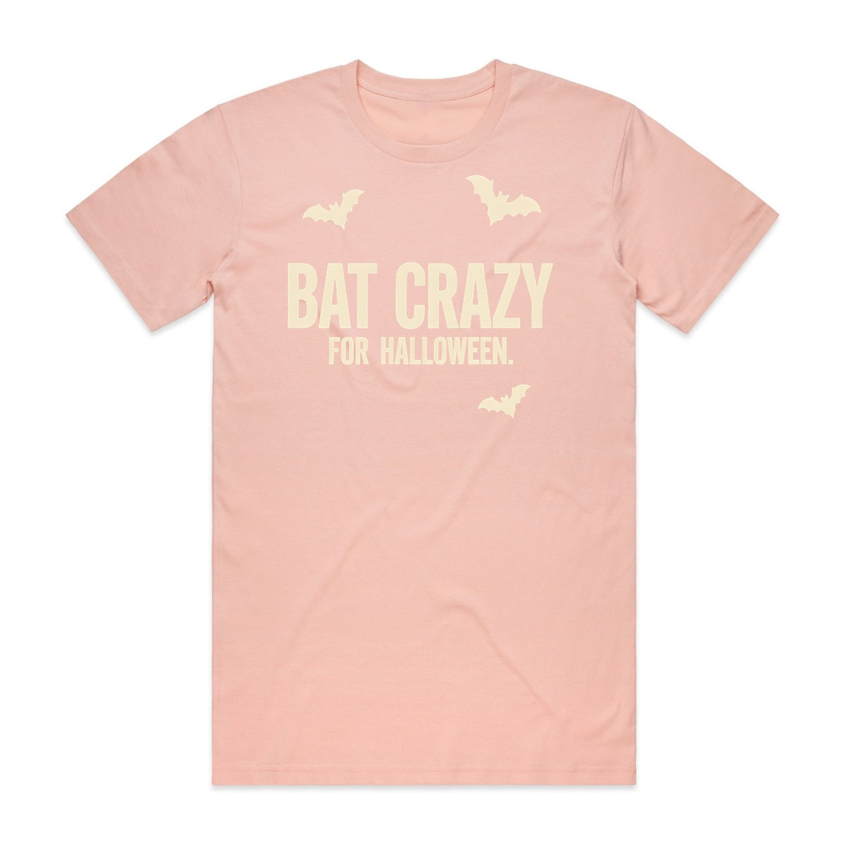 Bat Crazy For Halloween T-Shirt - Boo-tiful Blush