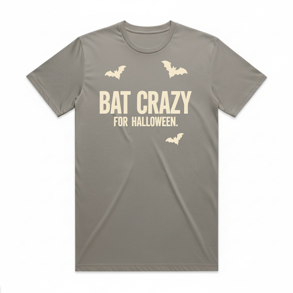 Bat Crazy For Halloween T-Shirt - Phantom Gray