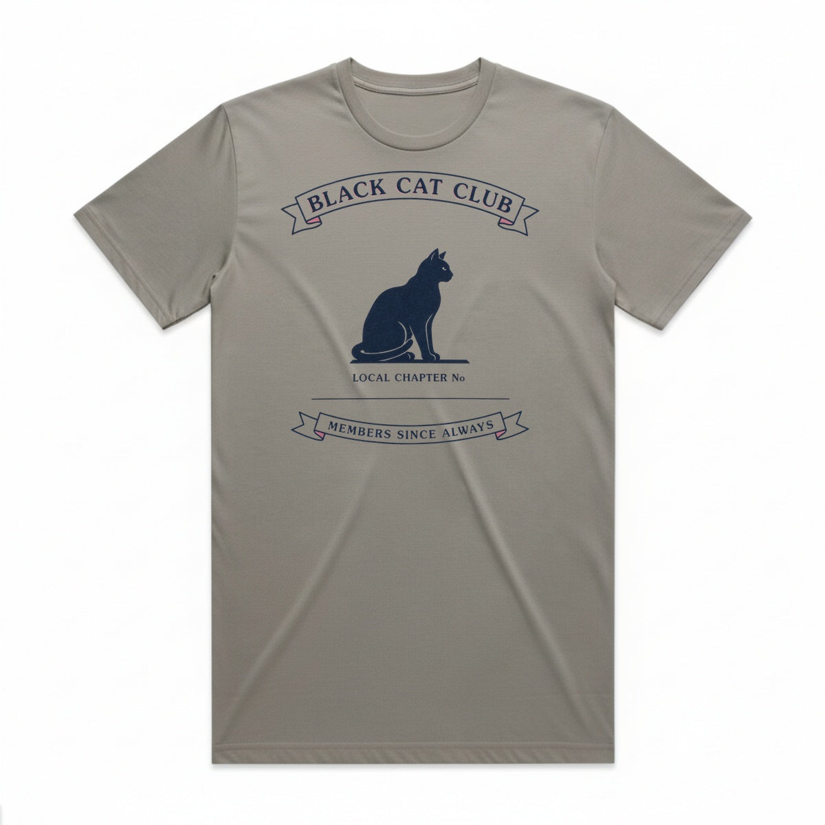 Black Cat Club T-Shirt - Phantom Gray