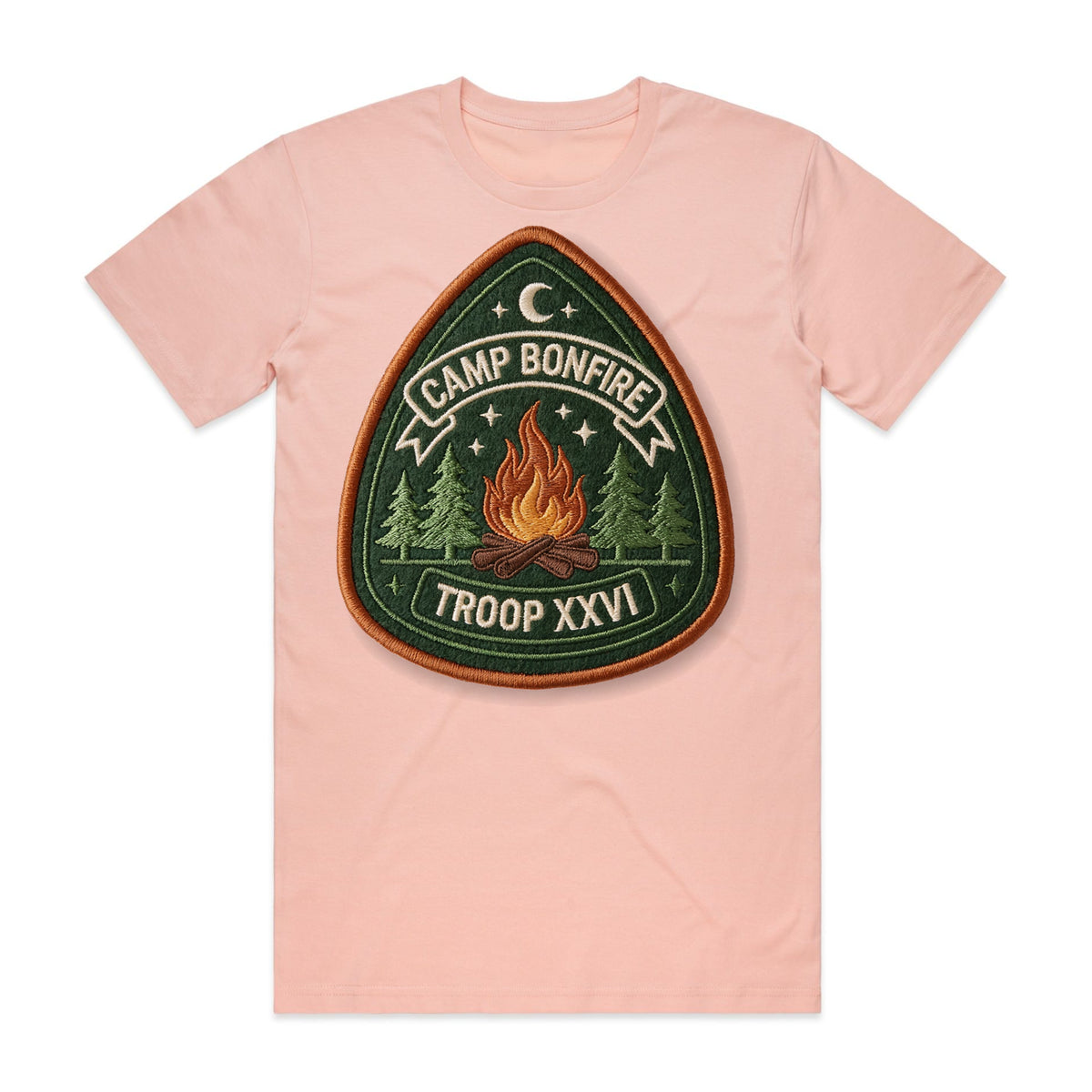 Camp Bonfire Troop Badge T-Shirt