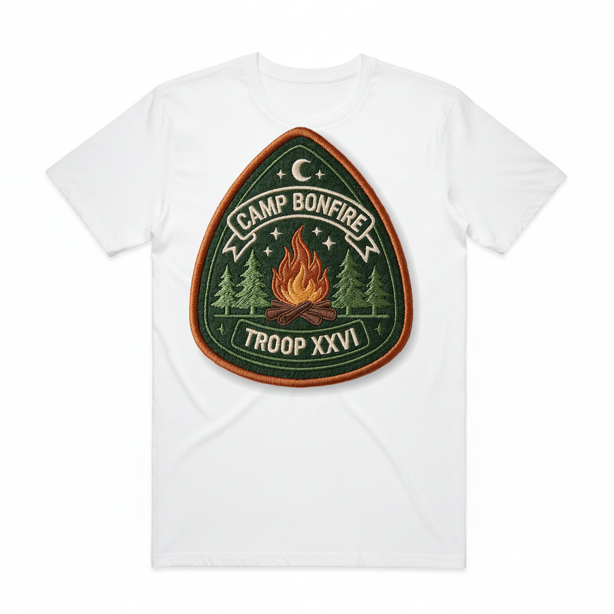 Camp Bonfire Troop Badge T-Shirt