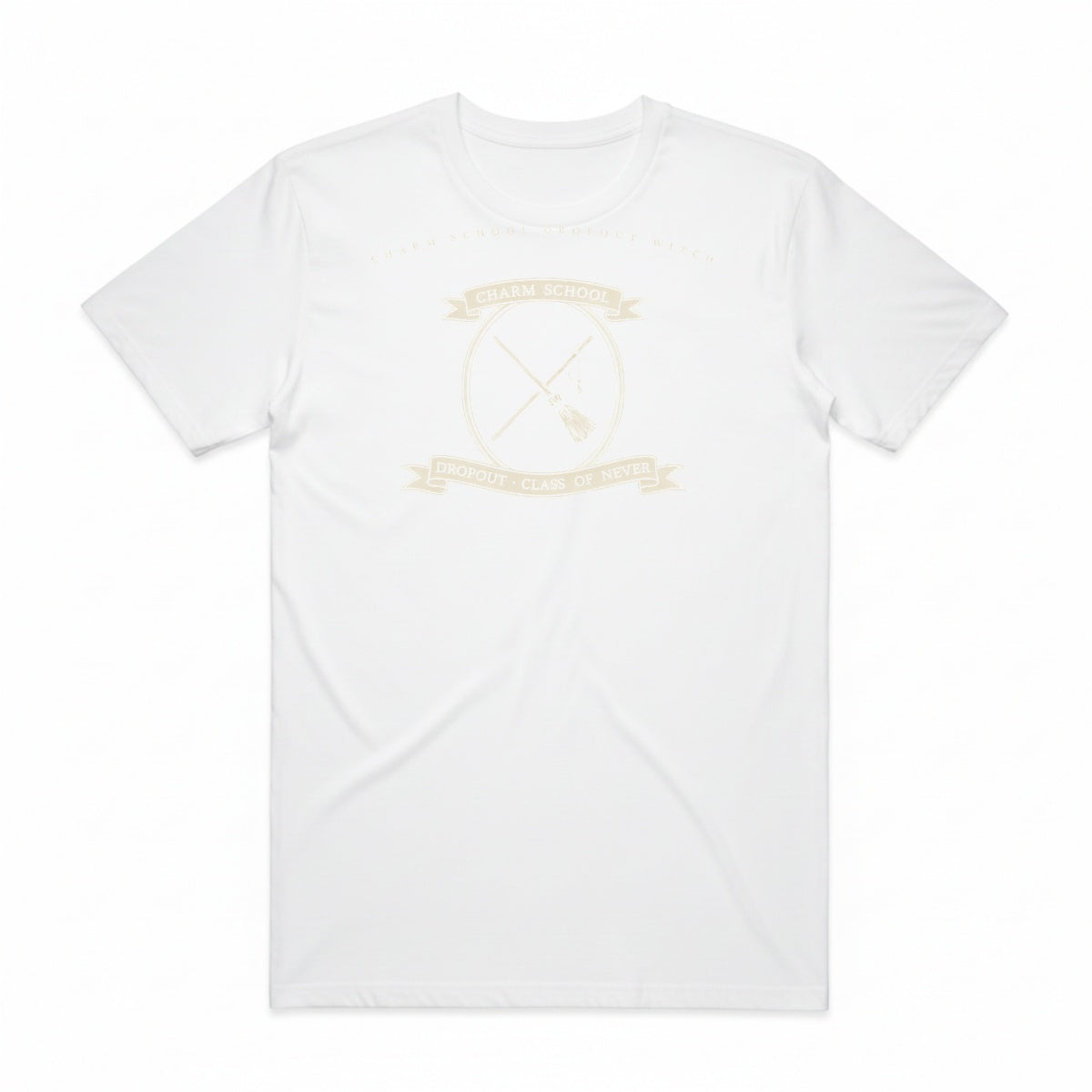 Charm School Dropout T-Shirt - Casper White