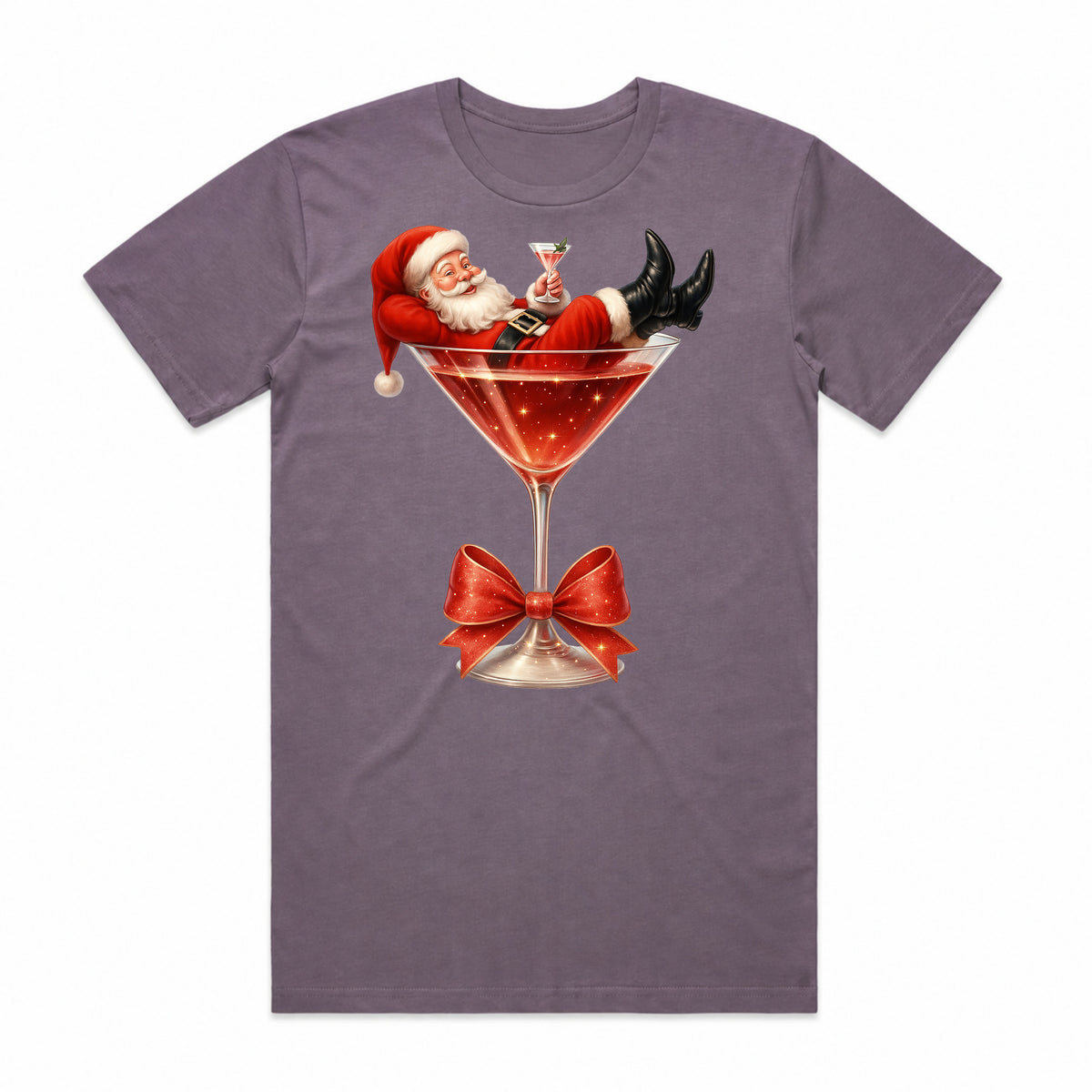 Claus & Cocktails Christmas T-Shirt