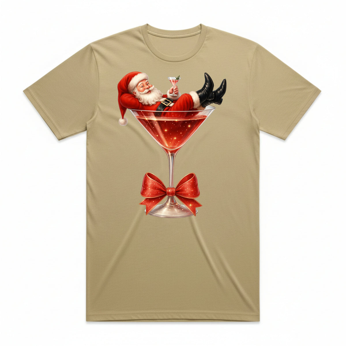 Claus & Cocktails Christmas T-Shirt