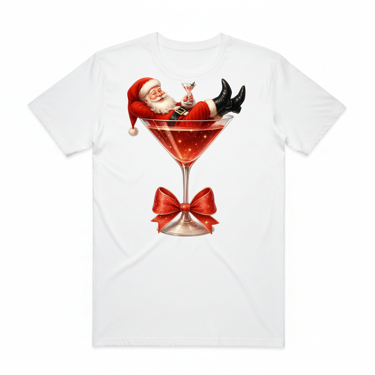 Claus & Cocktails Christmas T-Shirt