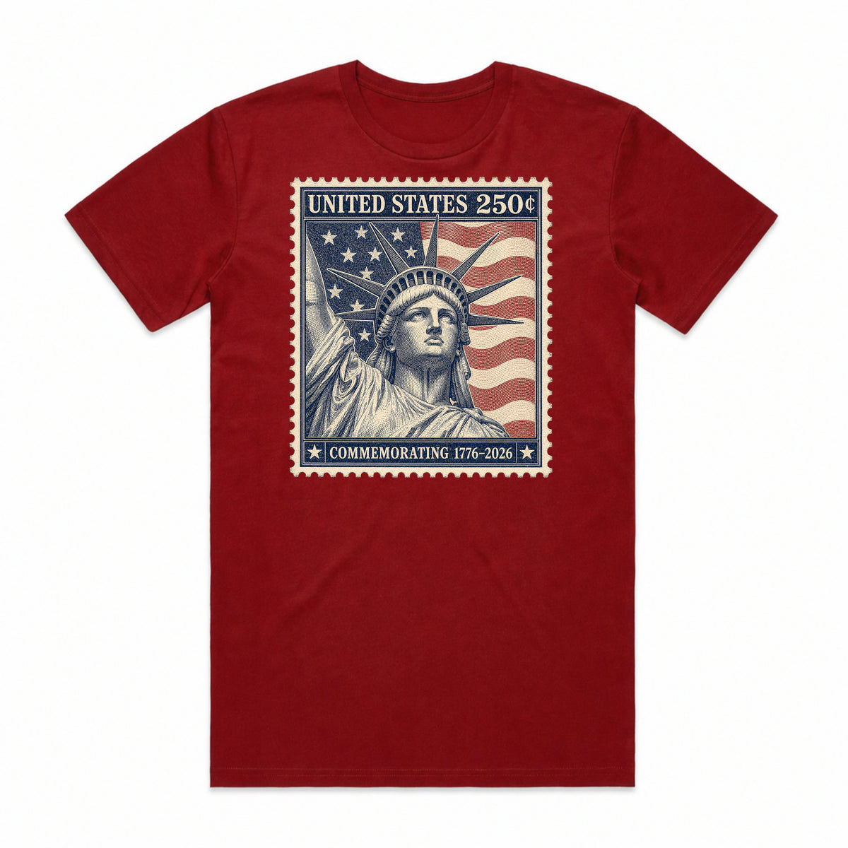 Commemorating 1776-2026 Stamp T-Shirt