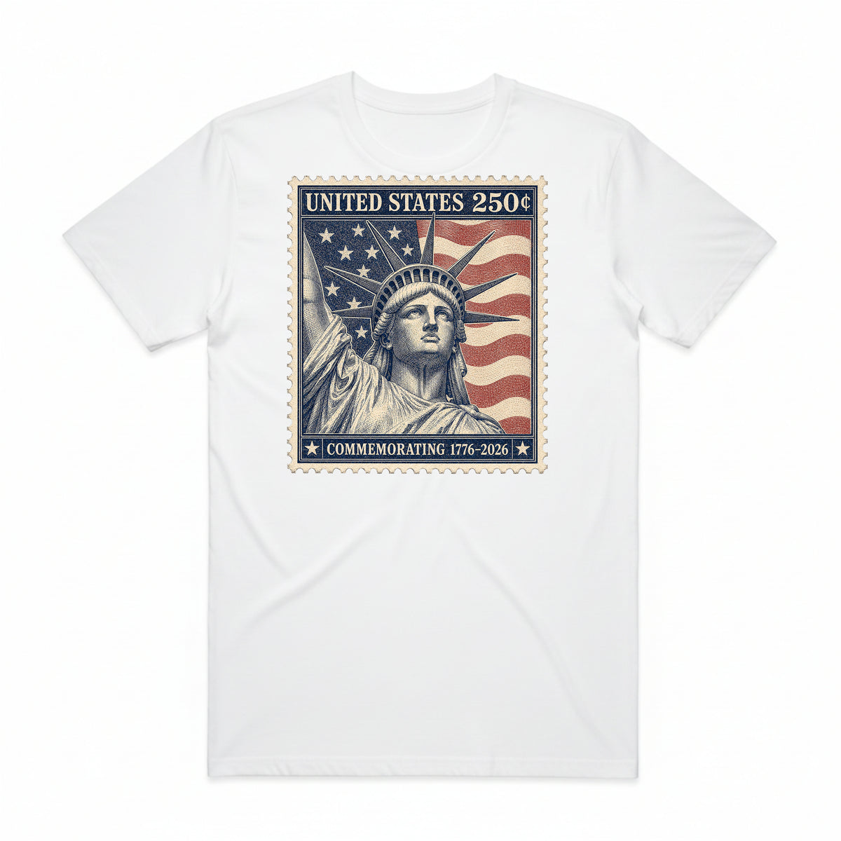 Commemorating 1776-2026 Stamp T-Shirt