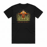 Corn Maze This Way T-Shirt - Black Cat