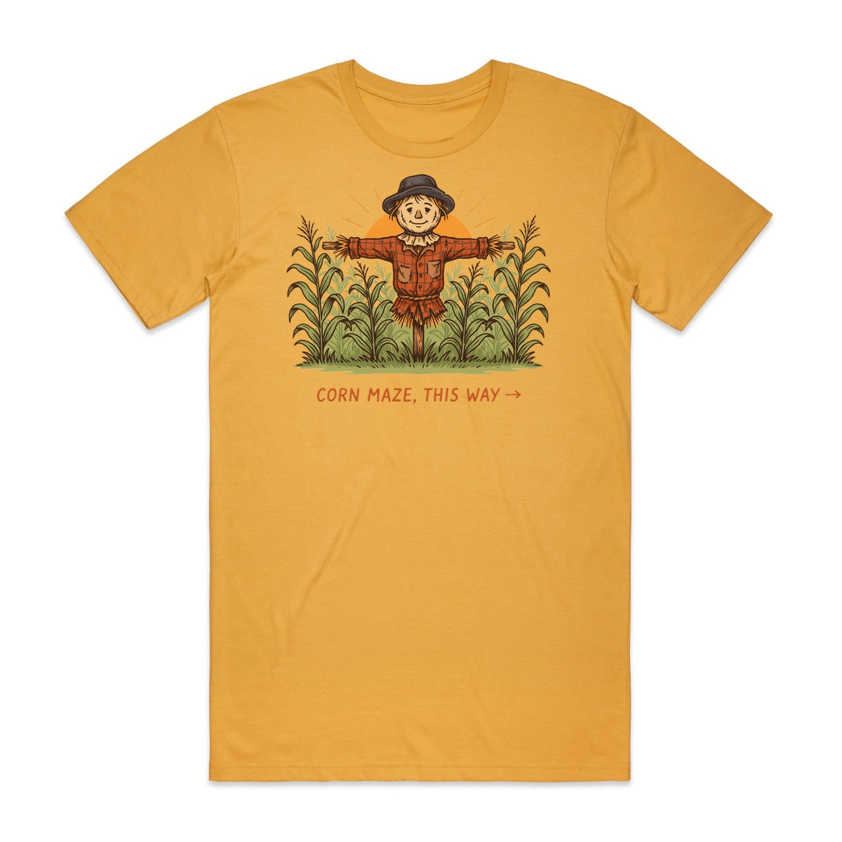 Corn Maze This Way T-Shirt - Candy Corn