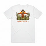 Corn Maze This Way T-Shirt - Casper White
