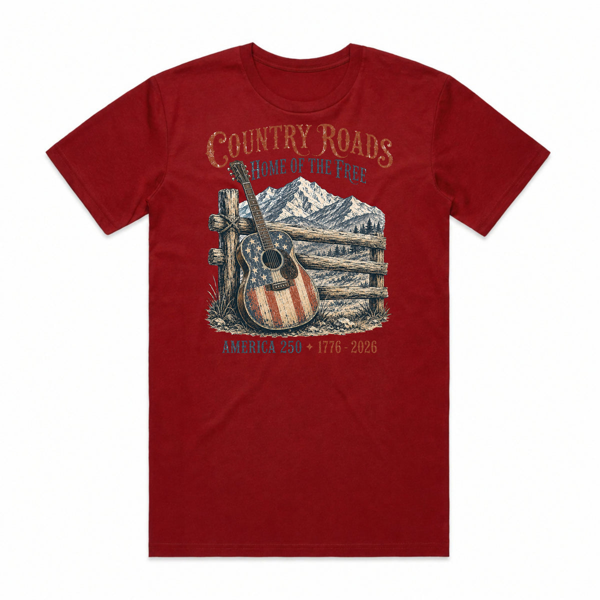 Country Roads Home of the Free T-Shirt