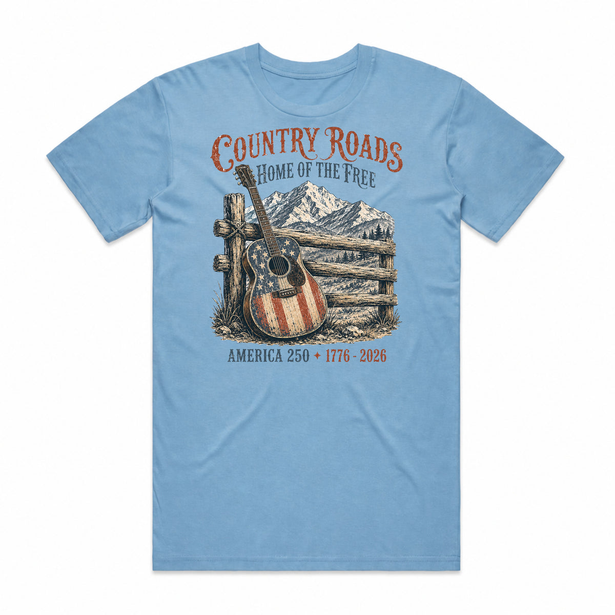 Country Roads Home of the Free T-Shirt