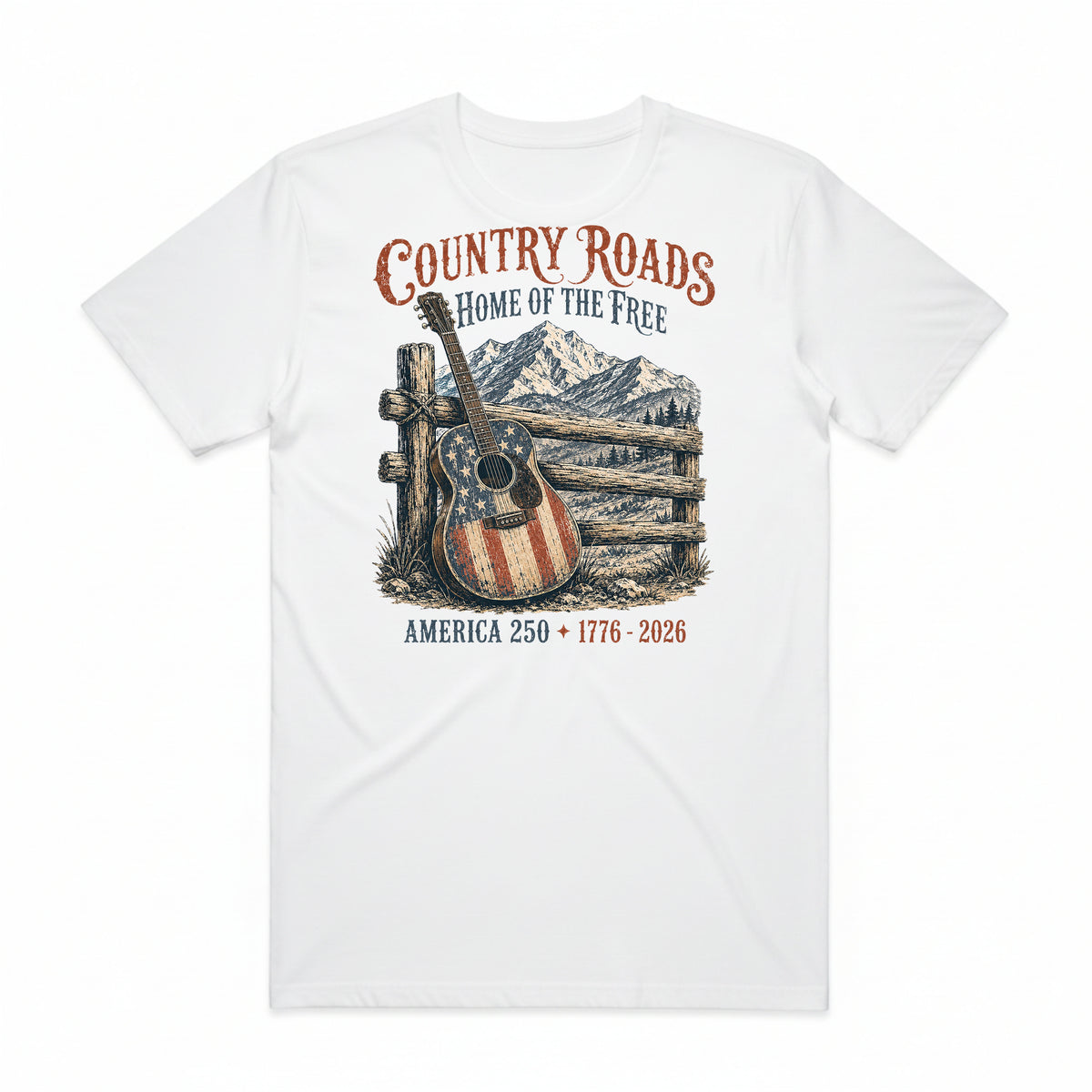 Country Roads Home of the Free T-Shirt