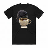 Cup Of Darkness T-Shirt - Black Cat