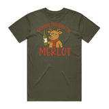 Dashing Through the Merlot Christmas Reindeer T-Shirt