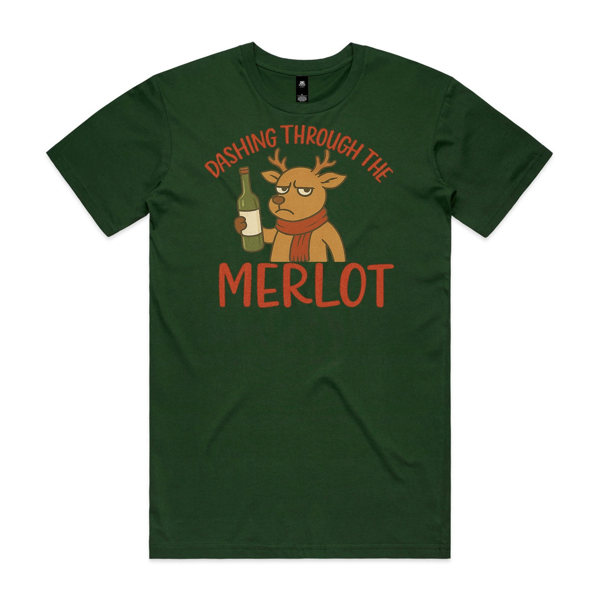 Dashing Through the Merlot Christmas Reindeer T-Shirt