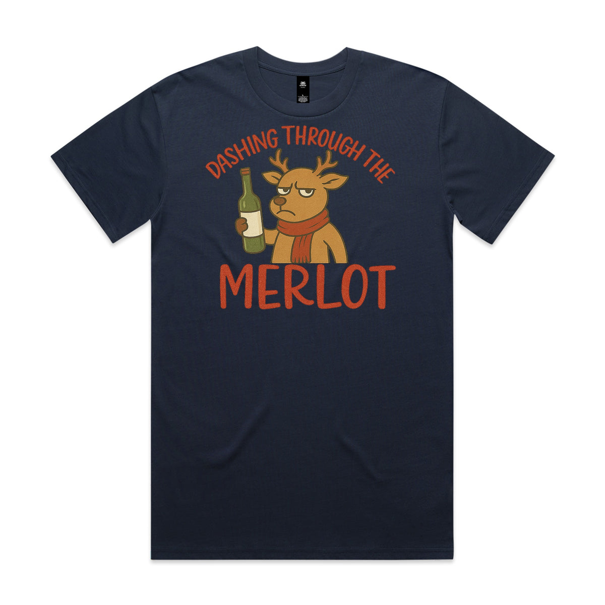 Dashing Through the Merlot Christmas Reindeer T-Shirt