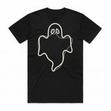 Ghost Outline T-Shirt - Black Cat