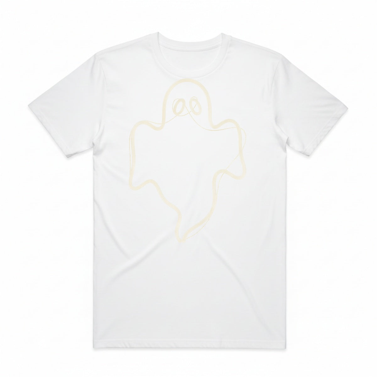 Ghost Outline T-Shirt - Casper White