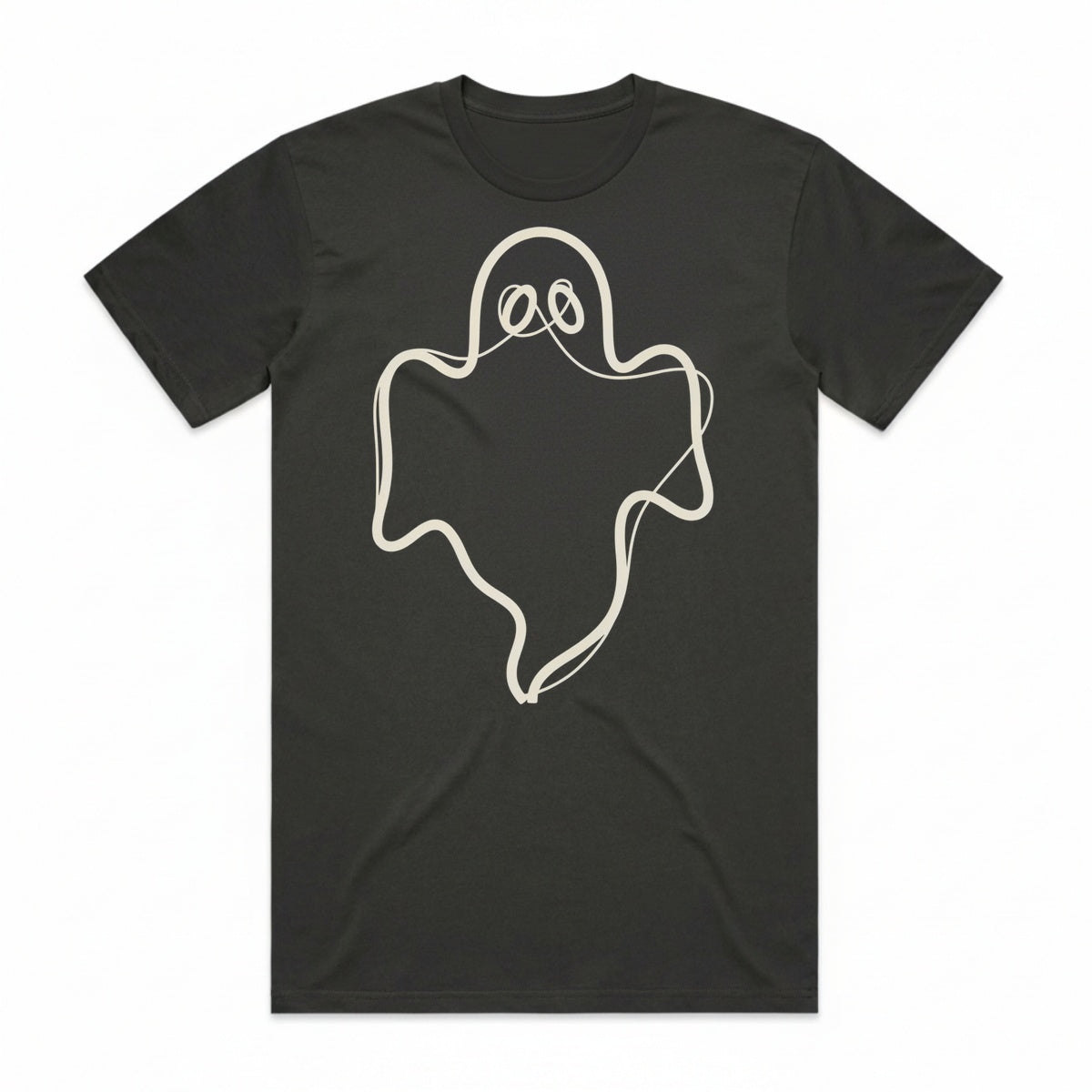 Ghost Outline T-Shirt - Cooled Coals