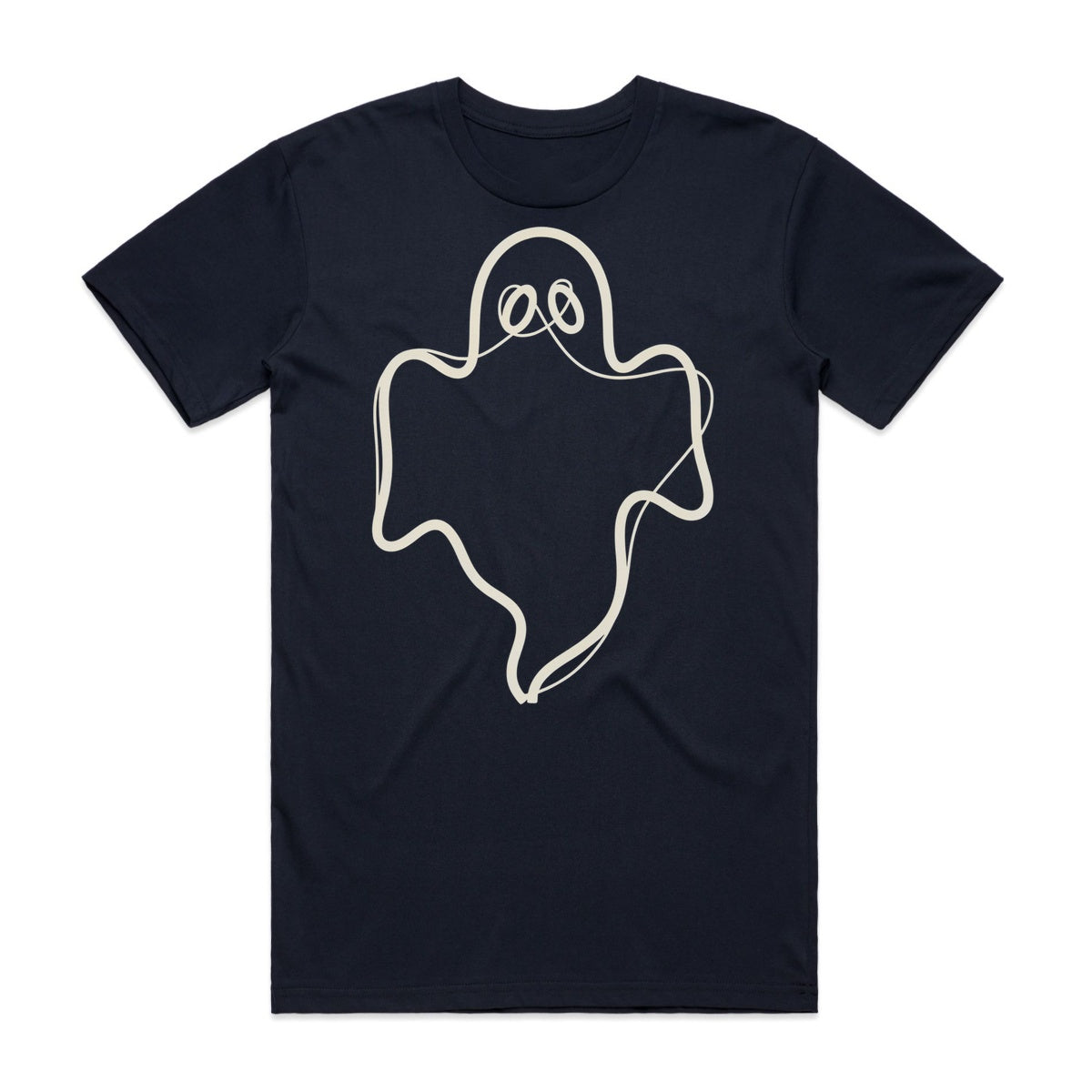 Ghost Outline T-Shirt - Midnight Haunt