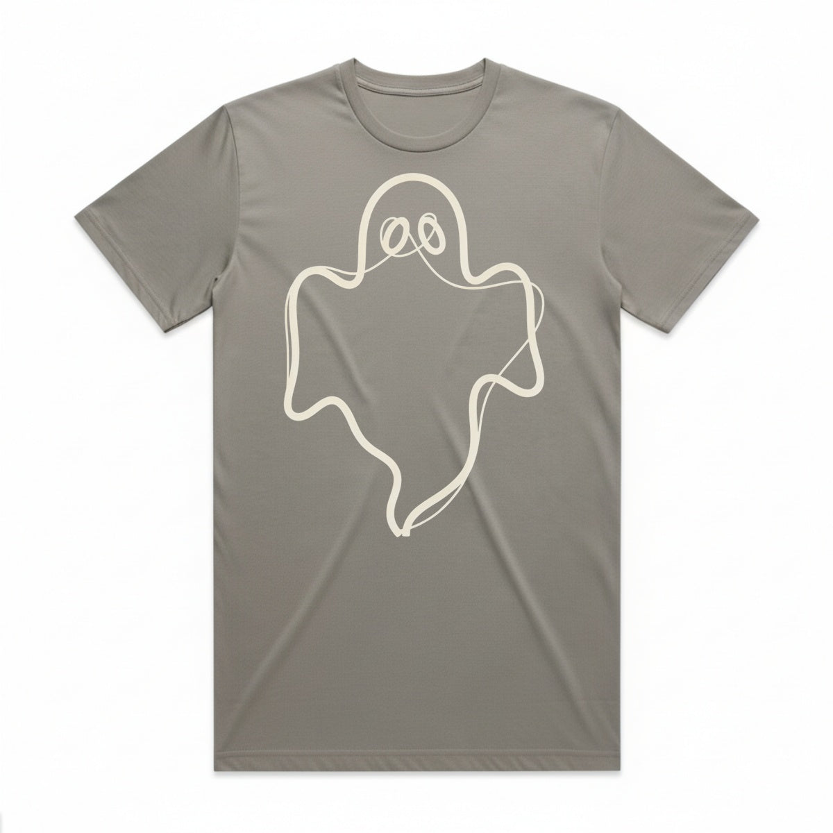 Ghost Outline T-Shirt - Phantom Gray