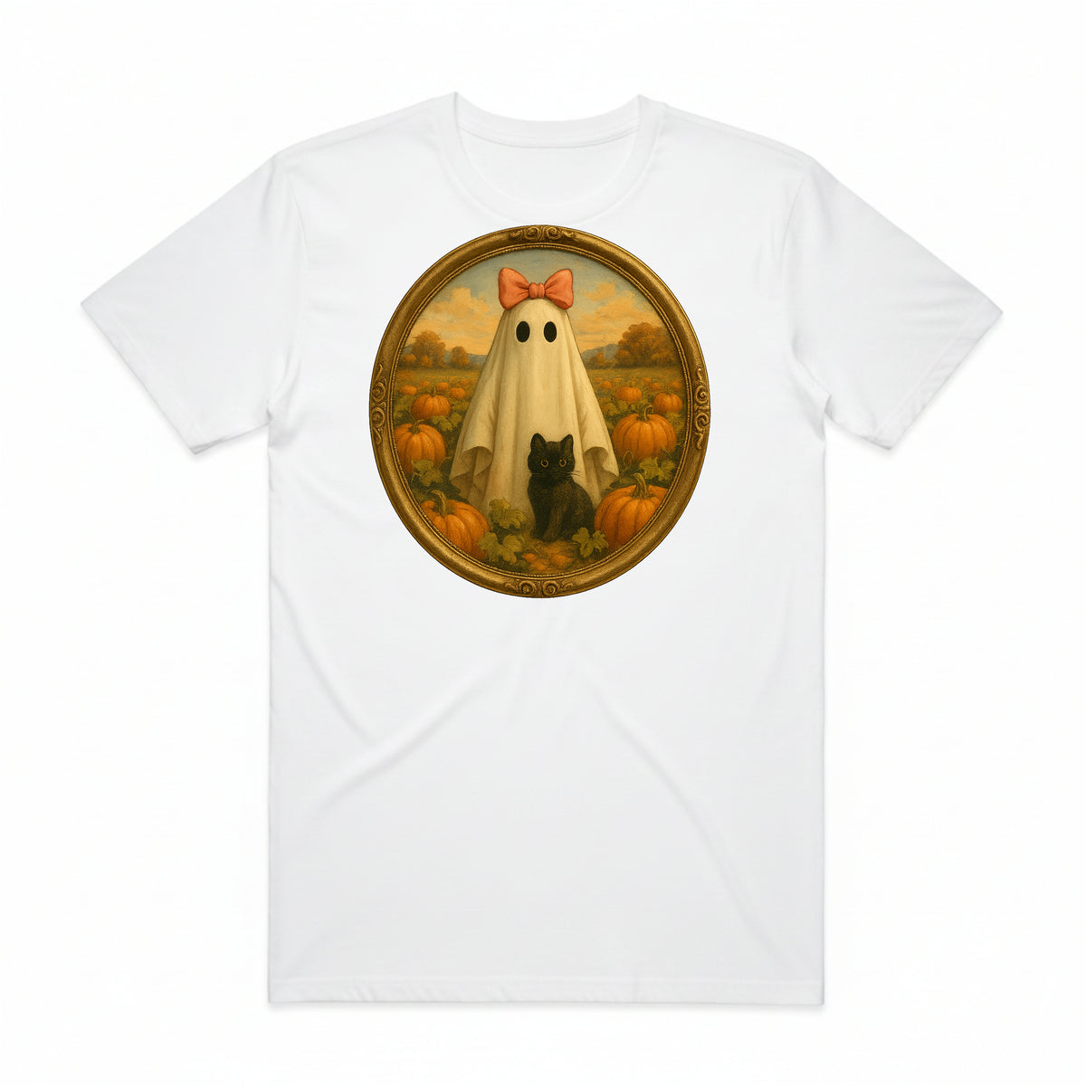 Girlie Ghost Pumpkin Patch T-Shirt