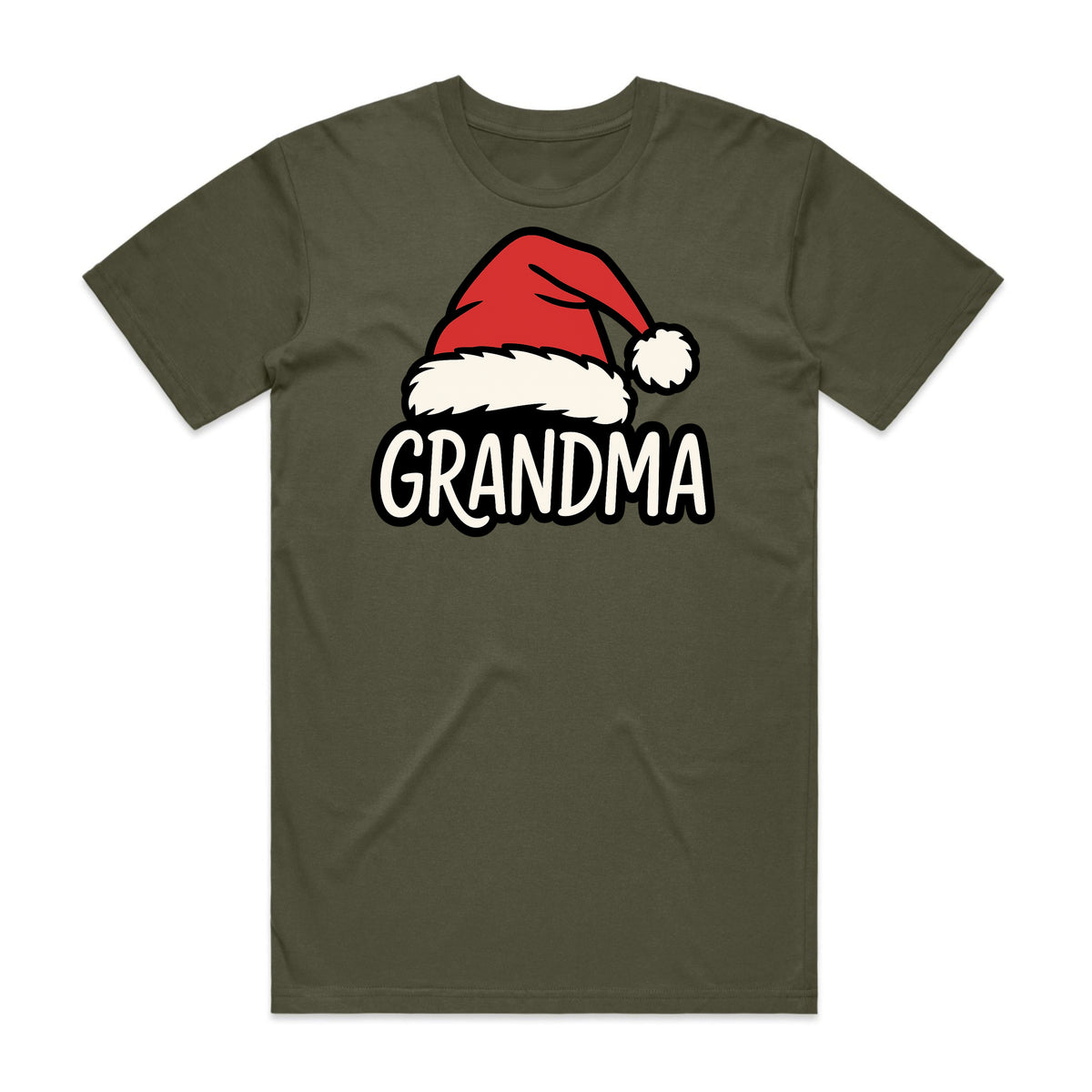 Grandma Santa Hat Christmas T-Shirt