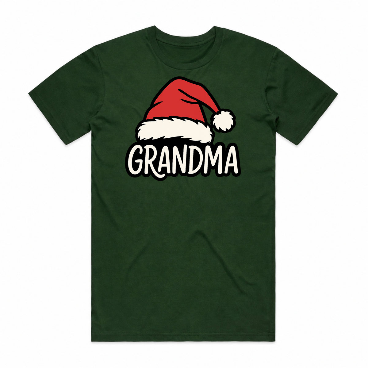 Grandma Santa Hat Christmas T-Shirt