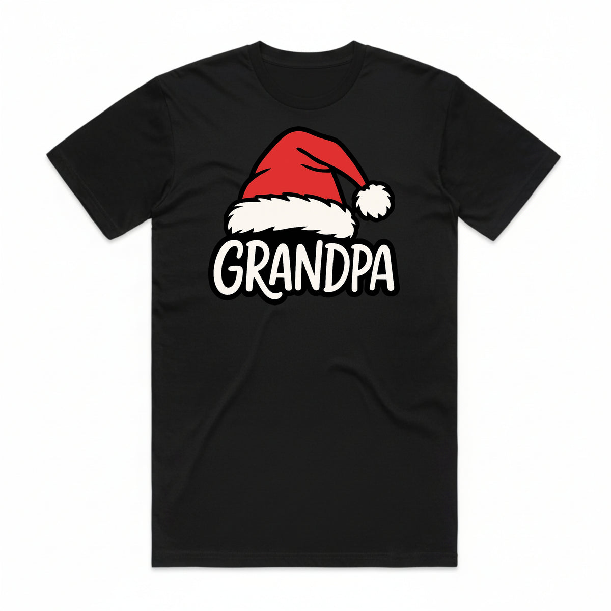 Grandpa Santa Hat Christmas T-Shirt