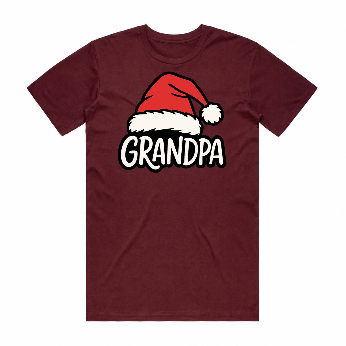 Grandpa Santa Hat Christmas T-Shirt