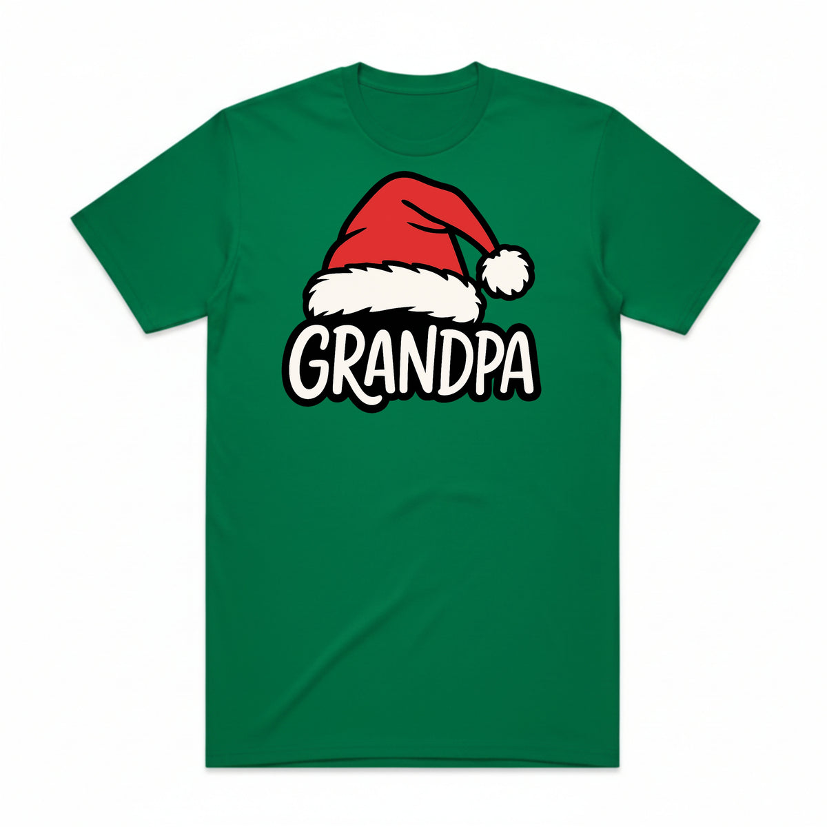 Grandpa Santa Hat Christmas T-Shirt