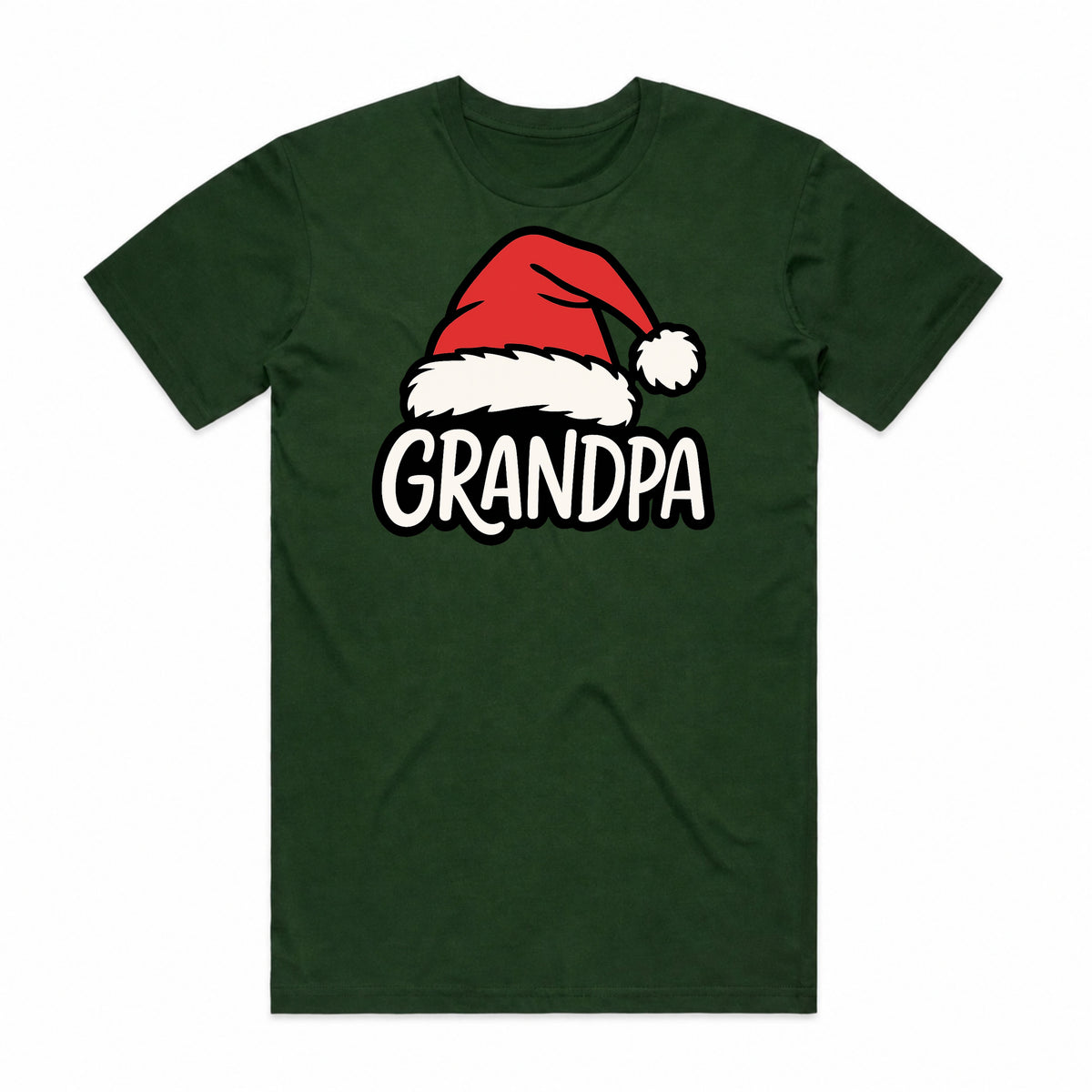 Grandpa Santa Hat Christmas T-Shirt