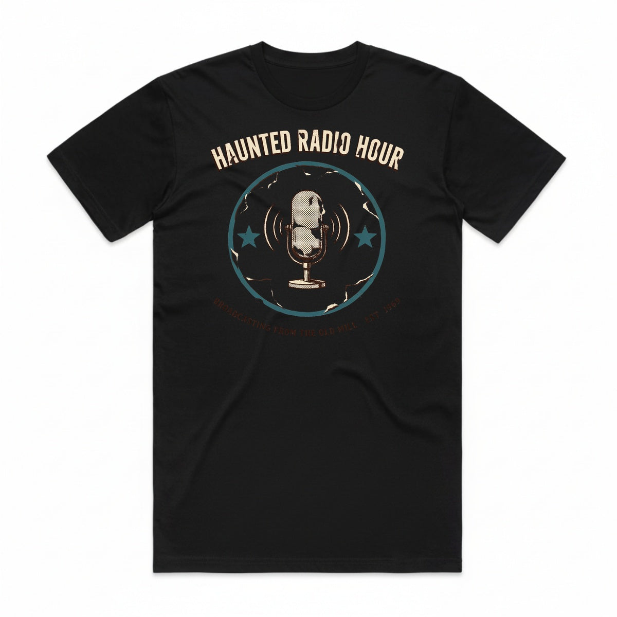 Haunted Radio Hour T-Shirt - Black Cat