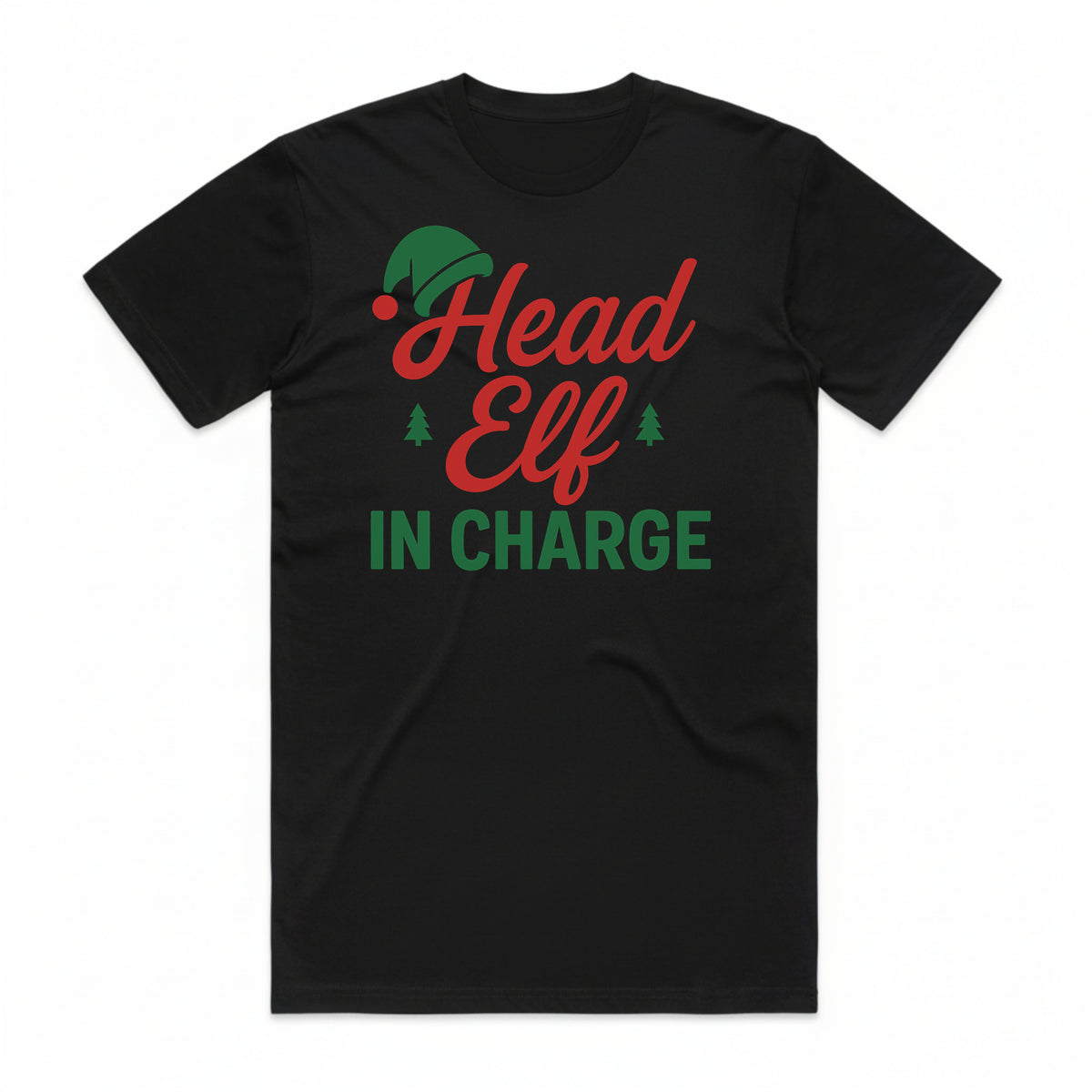 Head Elf in Charge Christmas T-Shirt
