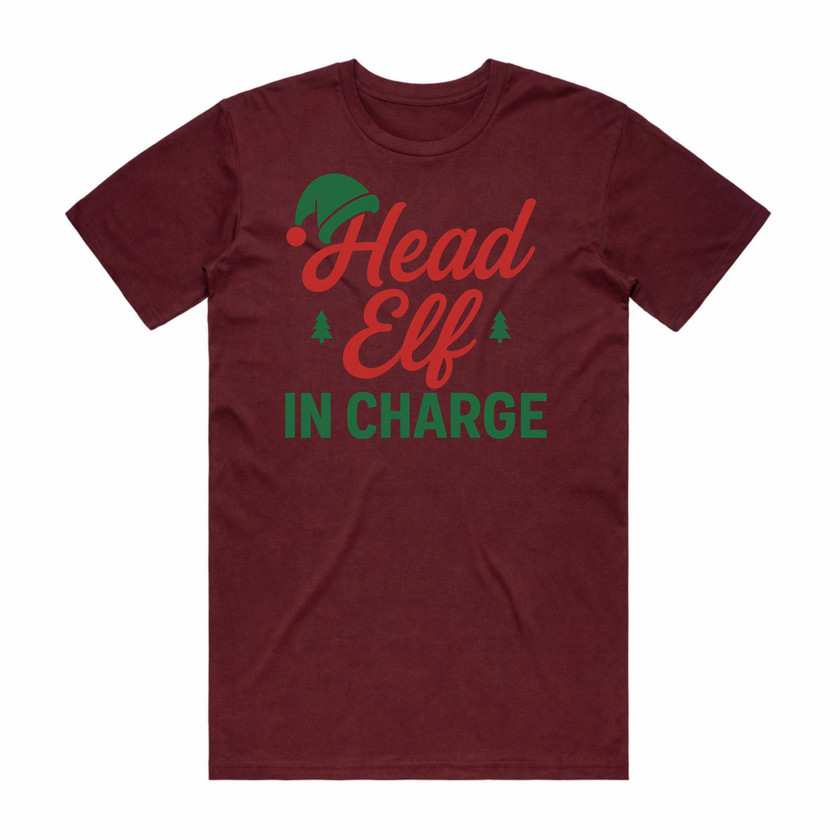 Head Elf in Charge Christmas T-Shirt