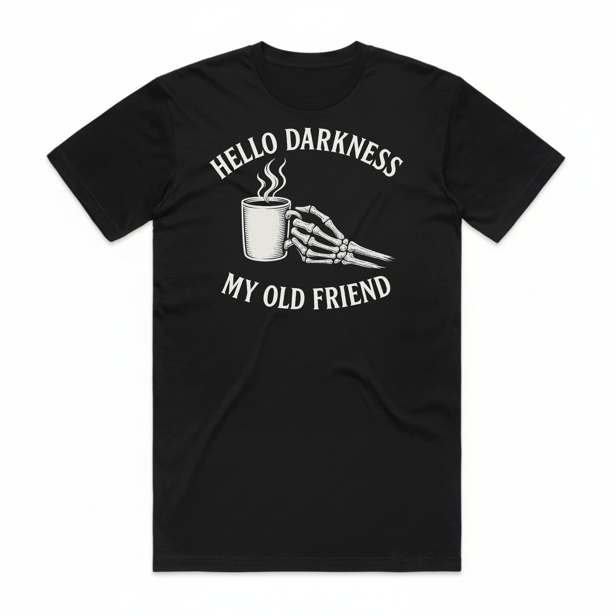 Hello Darkness Coffee Skeleton T-Shirt