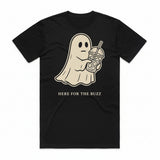 Here For The Buzz T-Shirt - Black Cat