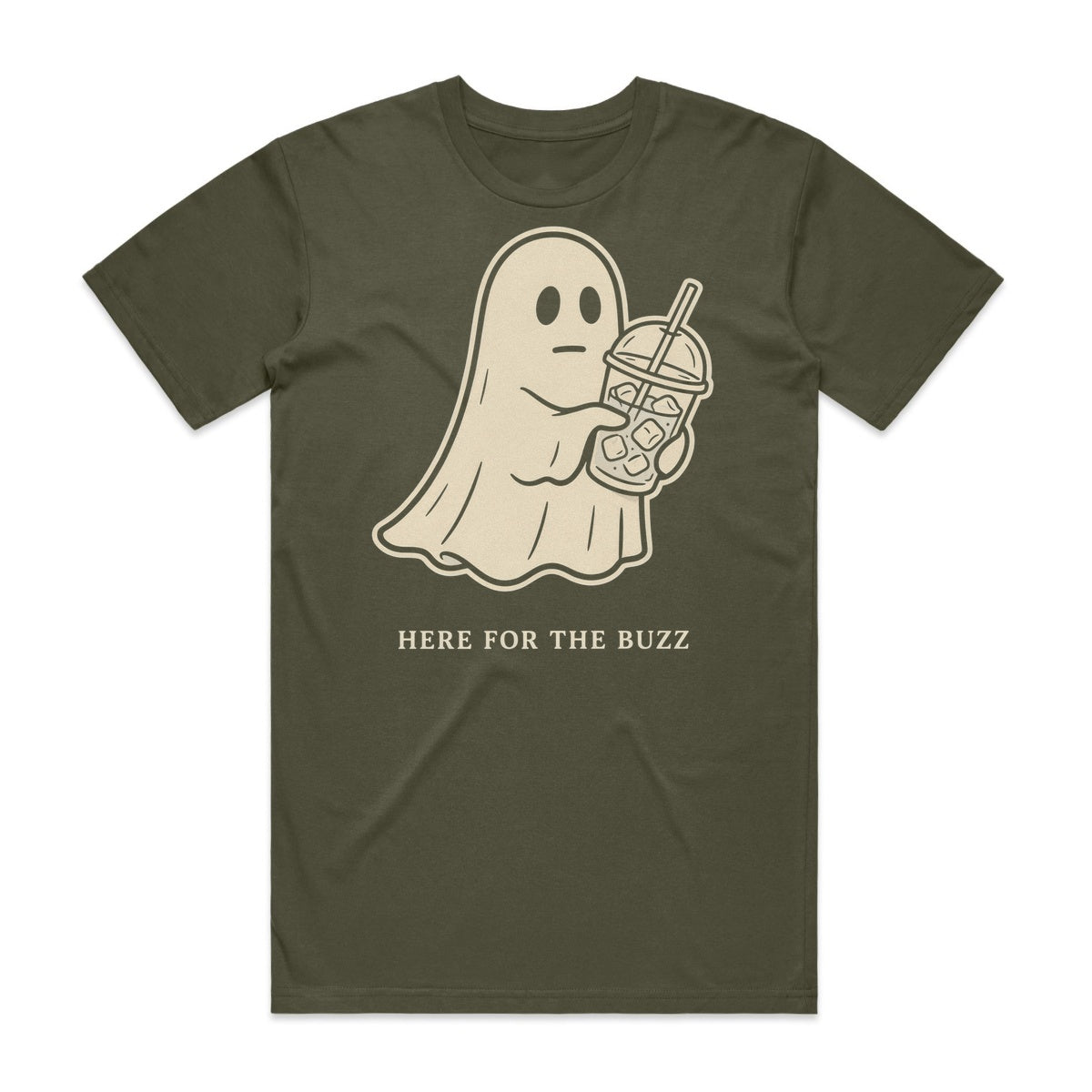 Here For The Buzz T-Shirt - Goblin Green