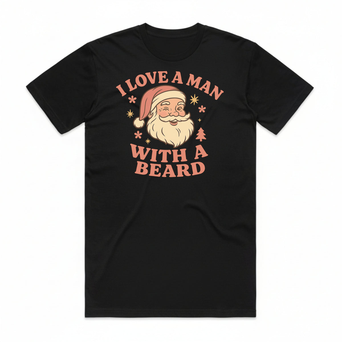 I Love a Man with a Beard Santa T-Shirt