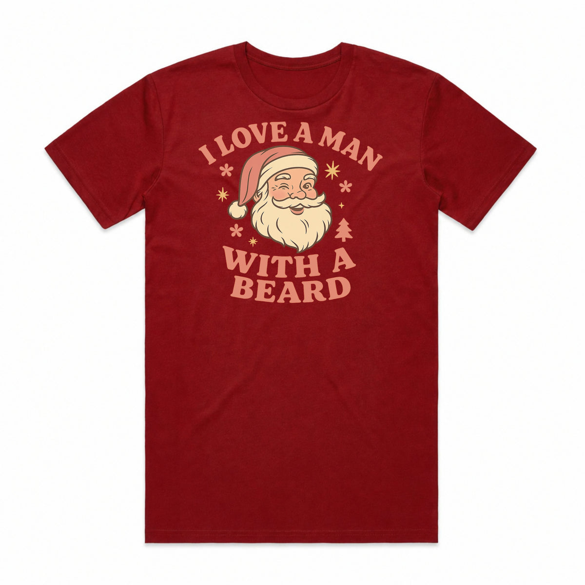 I Love a Man with a Beard Santa T-Shirt