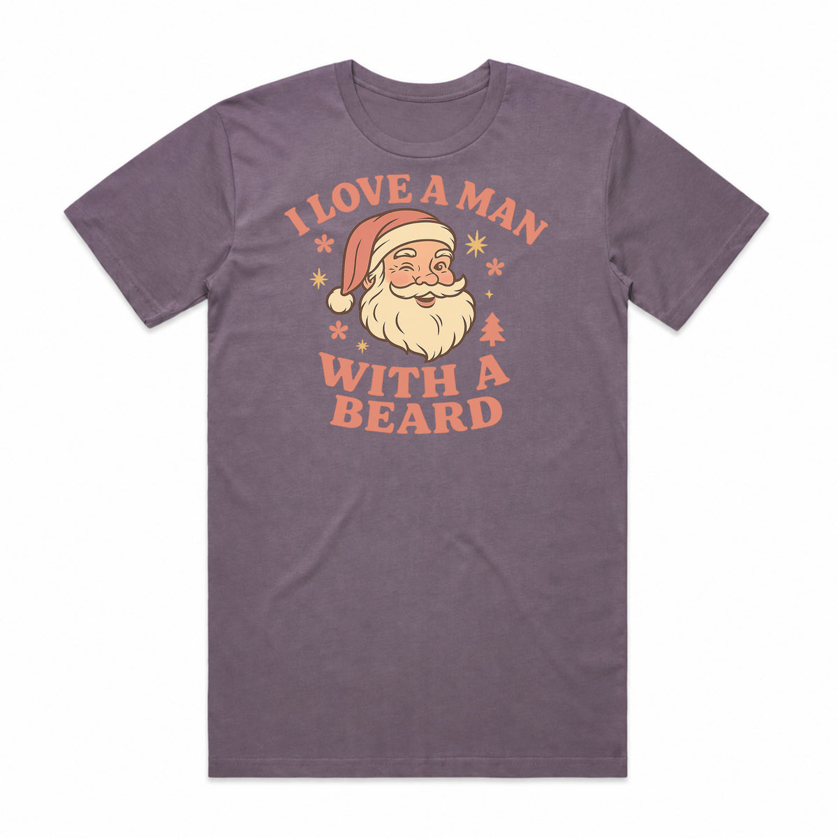 I Love a Man with a Beard Santa T-Shirt