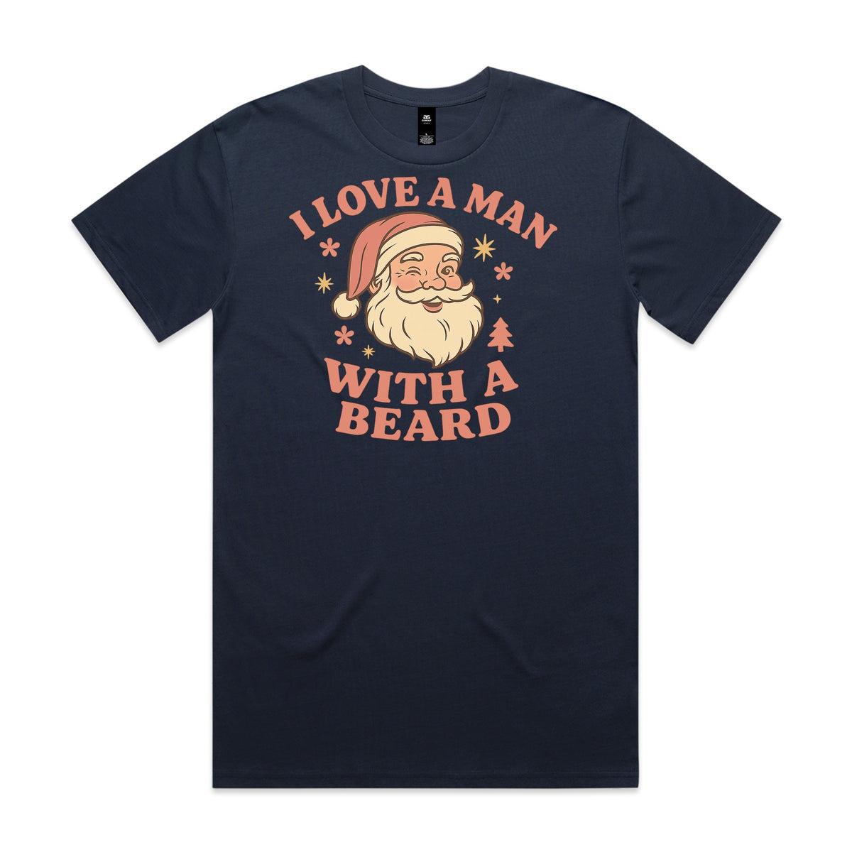 I Love a Man with a Beard Santa T-Shirt