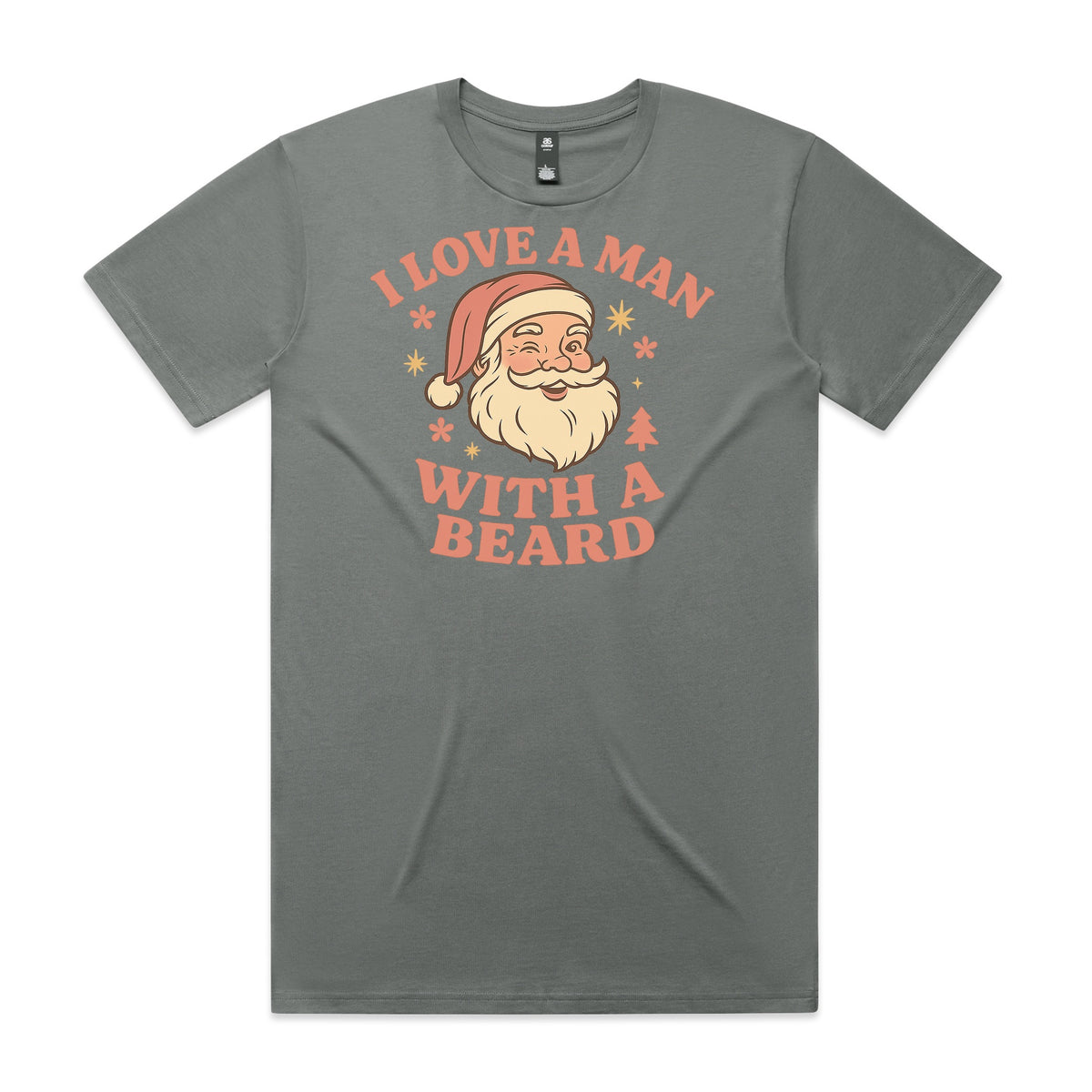 I Love a Man with a Beard Santa T-Shirt