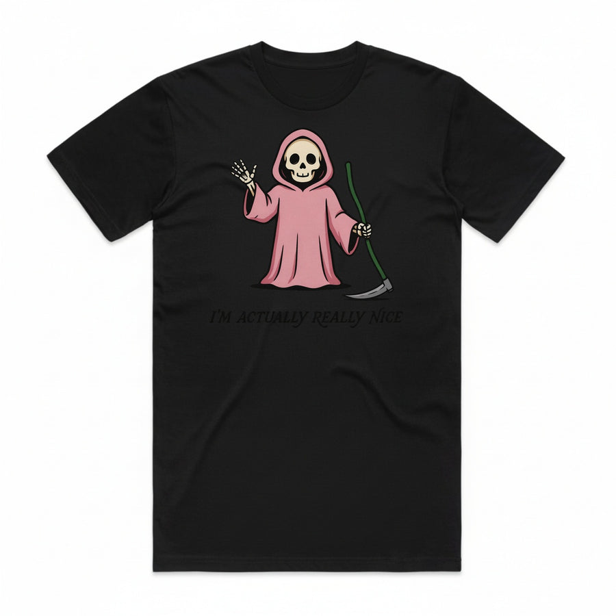 I'm Actually Really Nice T-Shirt - Black Cat
