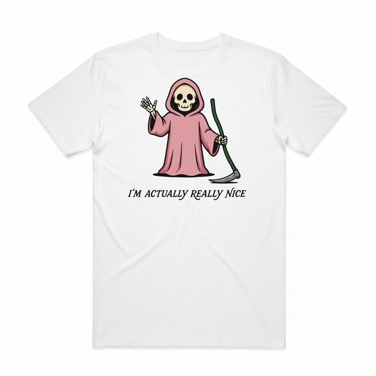 I'm Actually Really Nice T-Shirt - Casper White